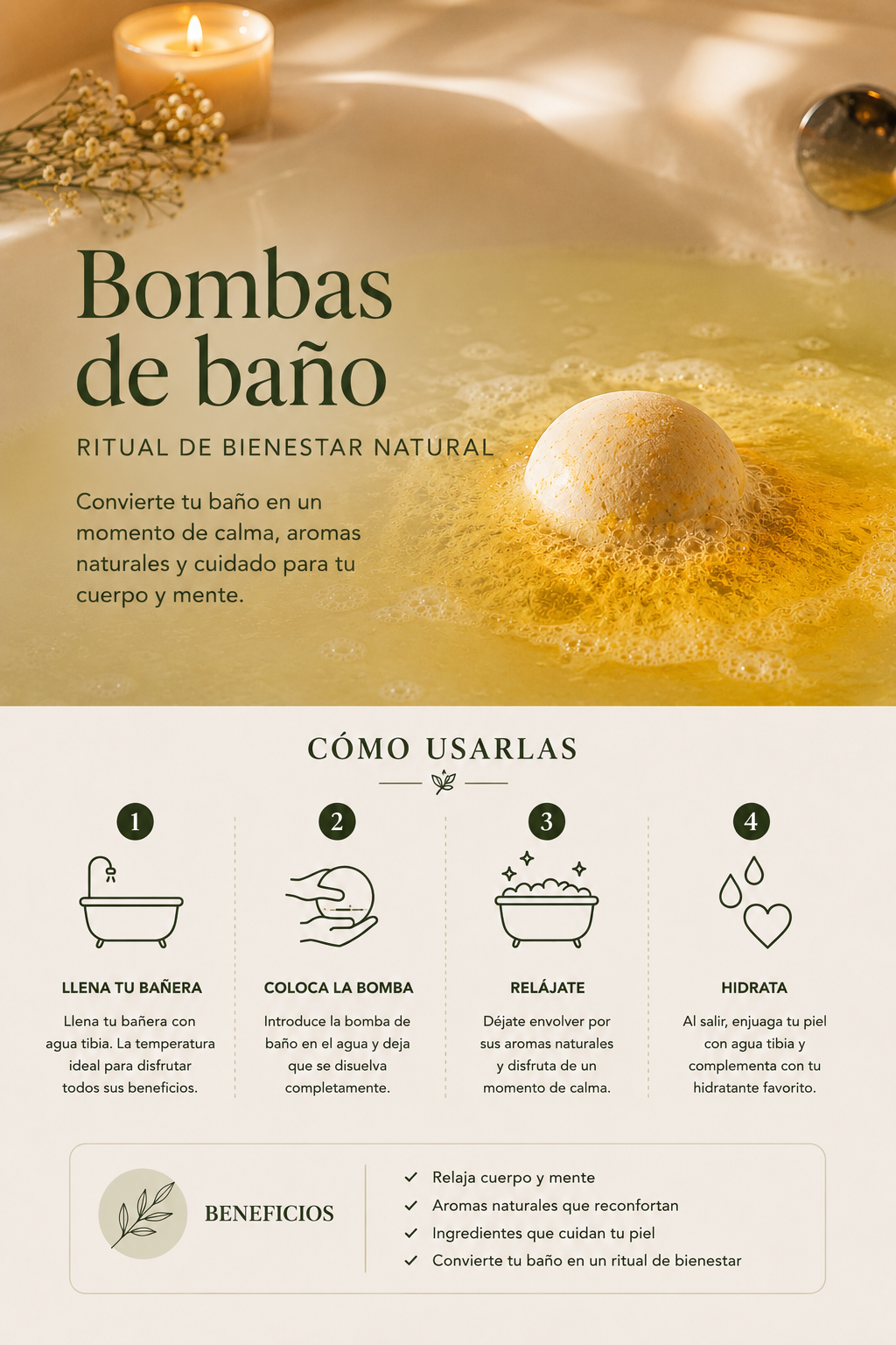 Bomba de baño Cúrcuma & Vainilla 70 g.