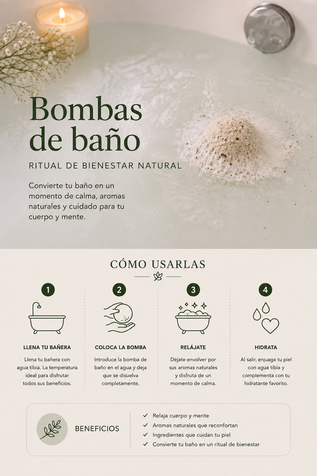 Bomba de baño Melisa & Ciprés 70 g.
