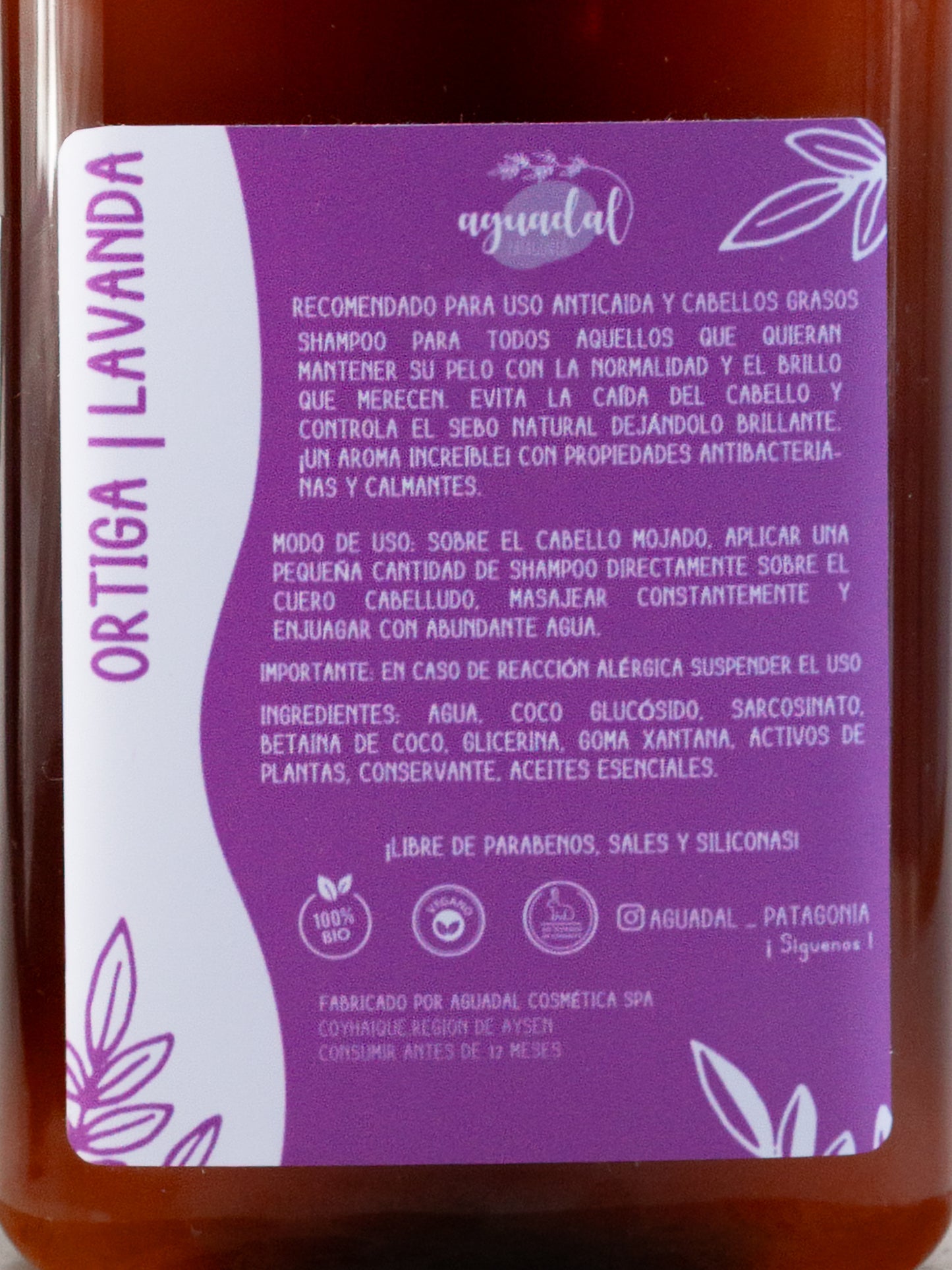 Shampoo Líquido Ortiga Lavanda 250 ml