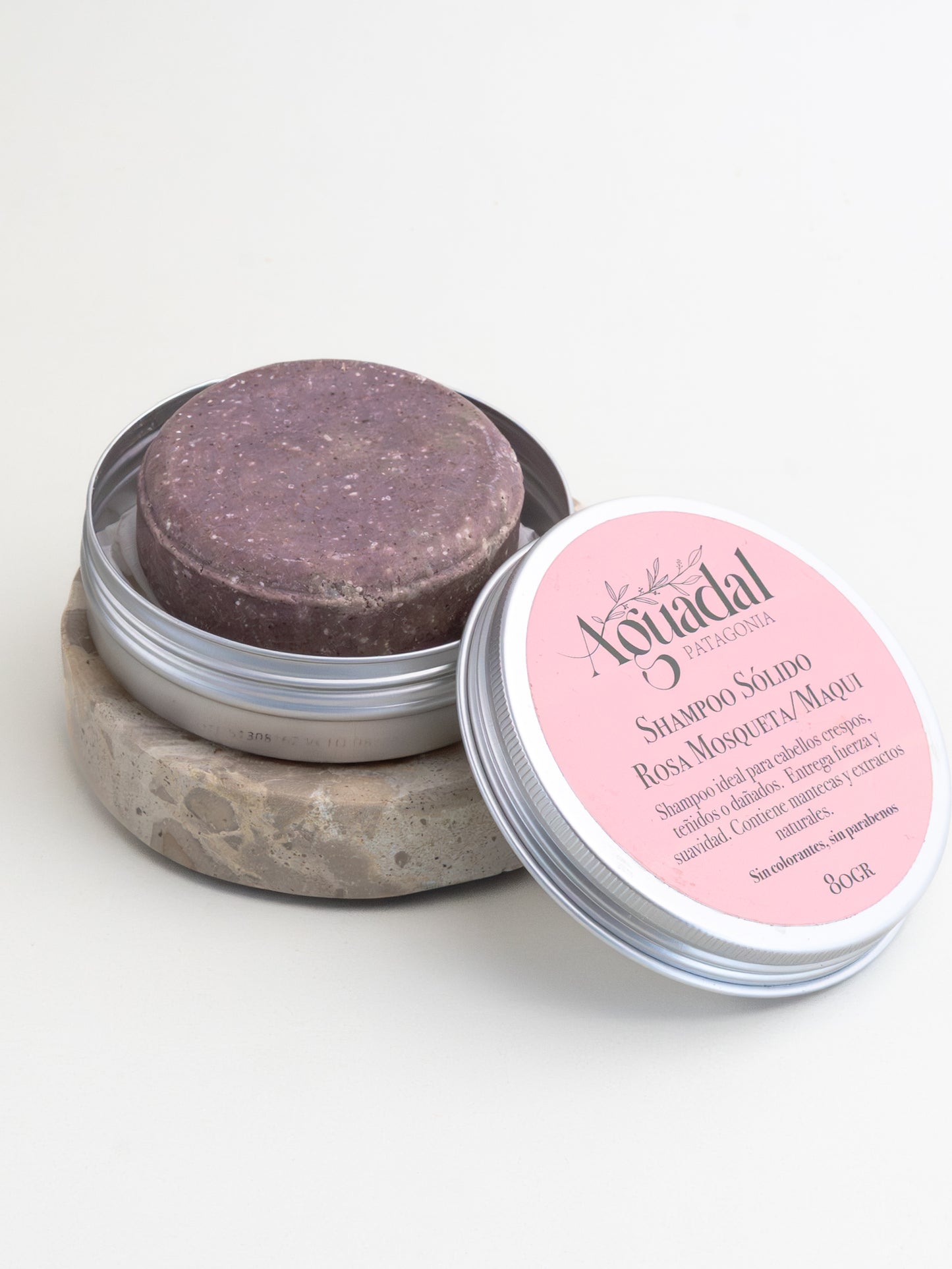 Shampoo Sólido Rosa Mosqueta & Maqui  - 80 gr - Nutrición y Reparación