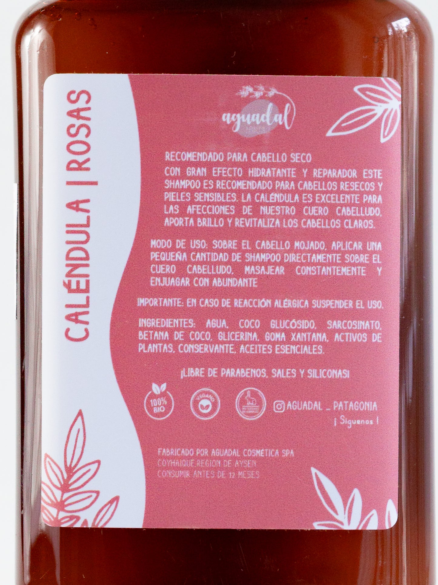 Shampoo Líquido Caléndula Rosas 250 ml