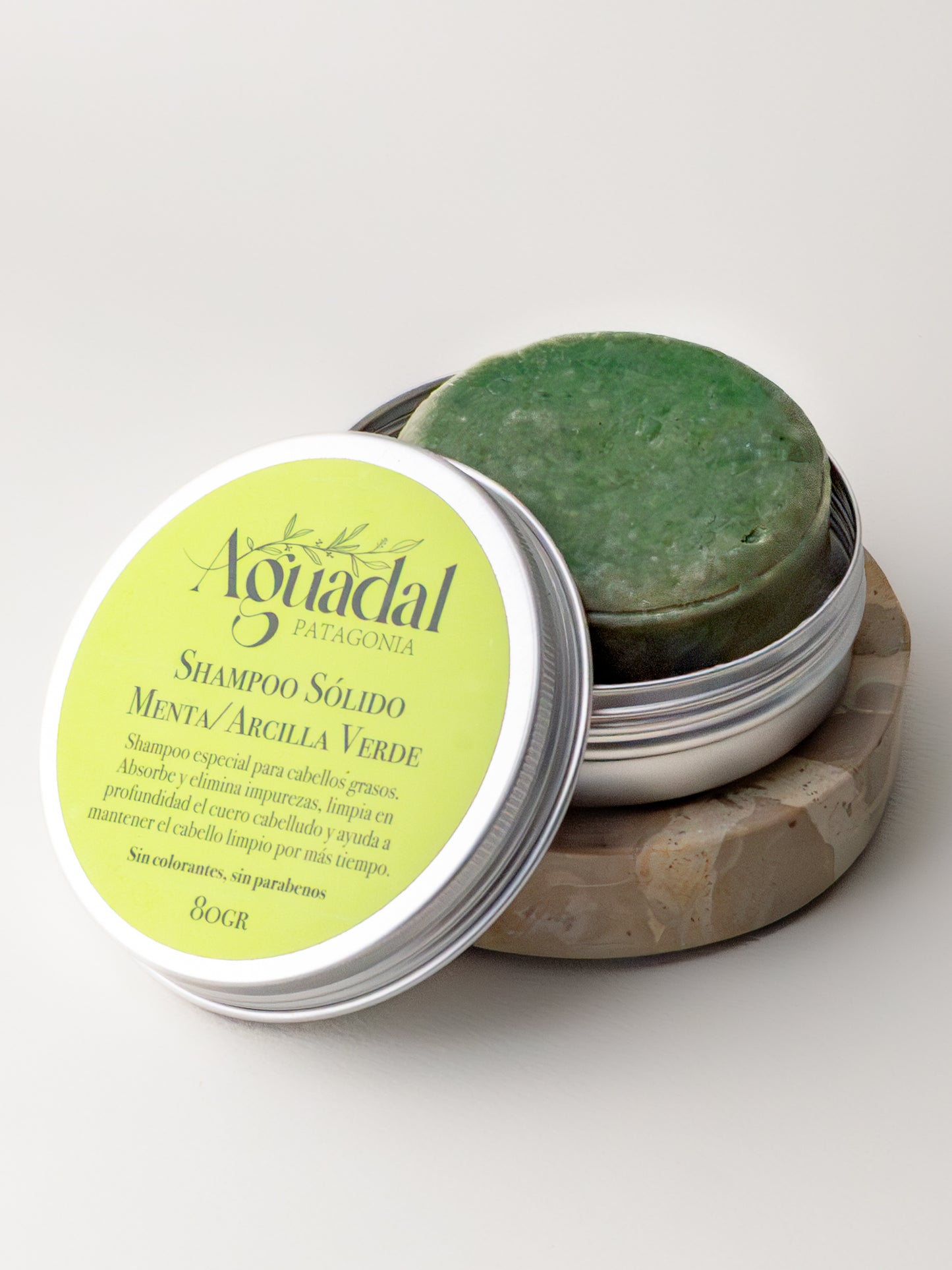 Shampoo sólido Menta & Arcilla verde  - 80 g - Purificación y Frescura