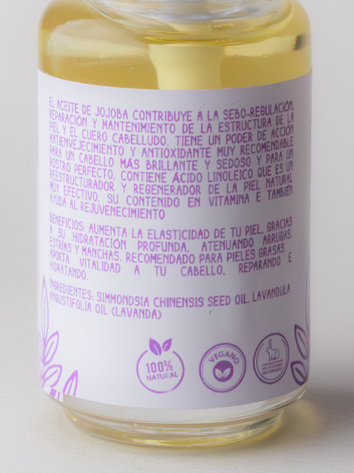 Aceite reparador de Jojoba & Lavanda 30 ml.