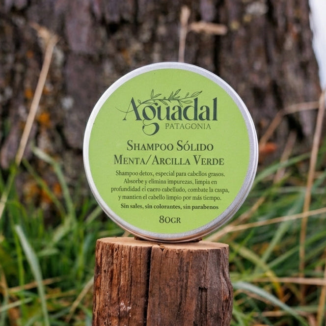Shampoo sólido Menta & Arcilla verde  - 80 g - Purificación y Frescura