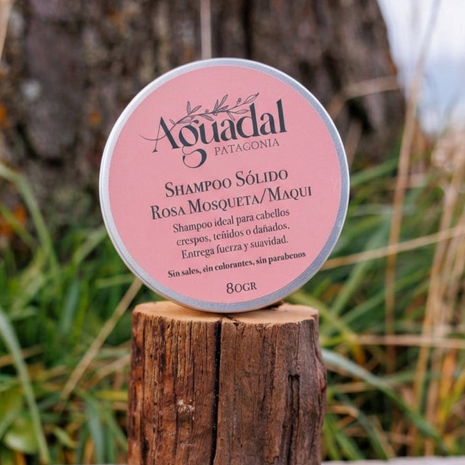 Shampoo Sólido Rosa Mosqueta & Maqui  - 80 gr - Nutrición y Reparación